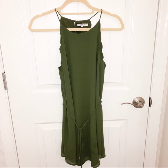 Naked Zebra Dresses & Skirts - Olive green Naked Zebra scallop sleeve dress